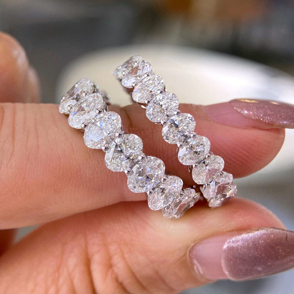 oval cut diamond eternity rings melbourne australia luxury jewelry on sale