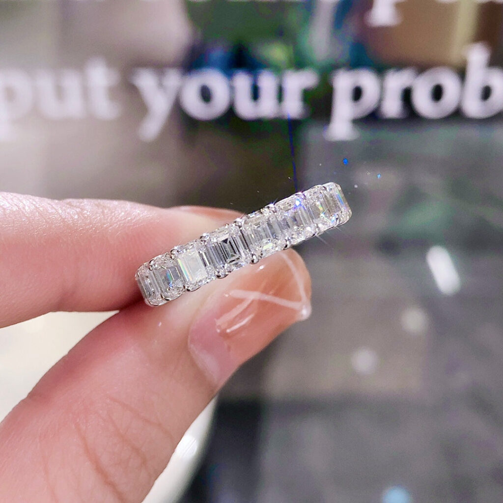 emerald cut diamond eternity rings sydney australia best value