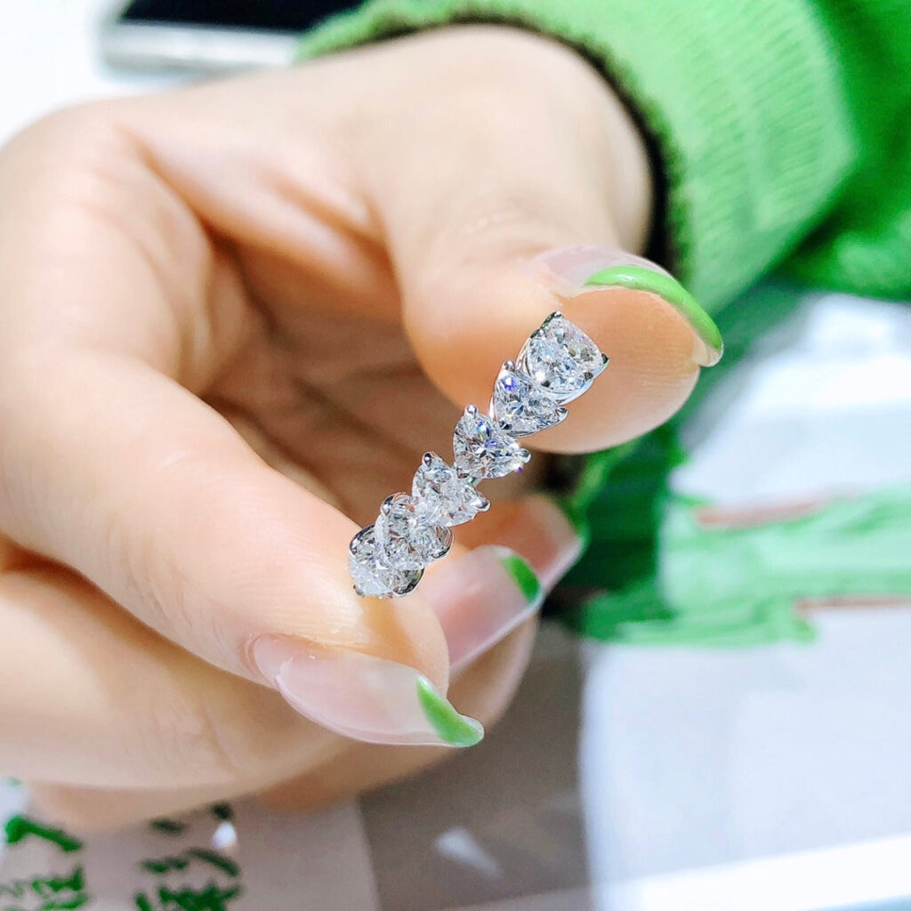 heart shaped diamond eternity rings perth australia wedding rings