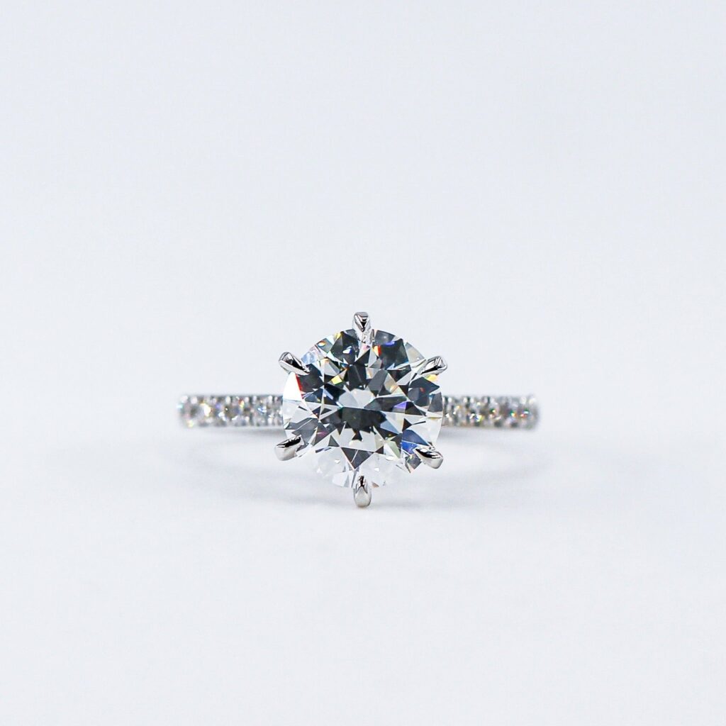 round brilliant cut diamond engagement rings perth australia custom jewelry