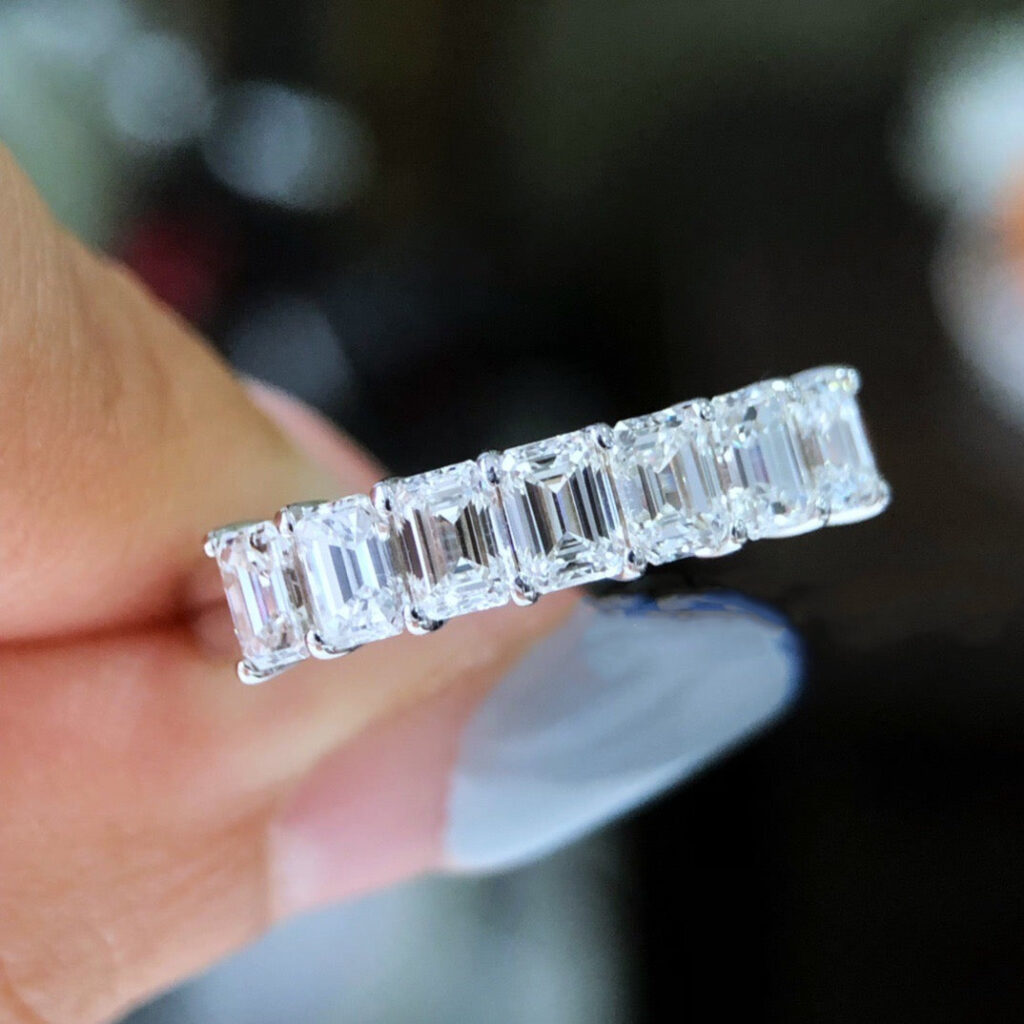 emerald cut diamond eternity rings sydney australia diamond rings for sale