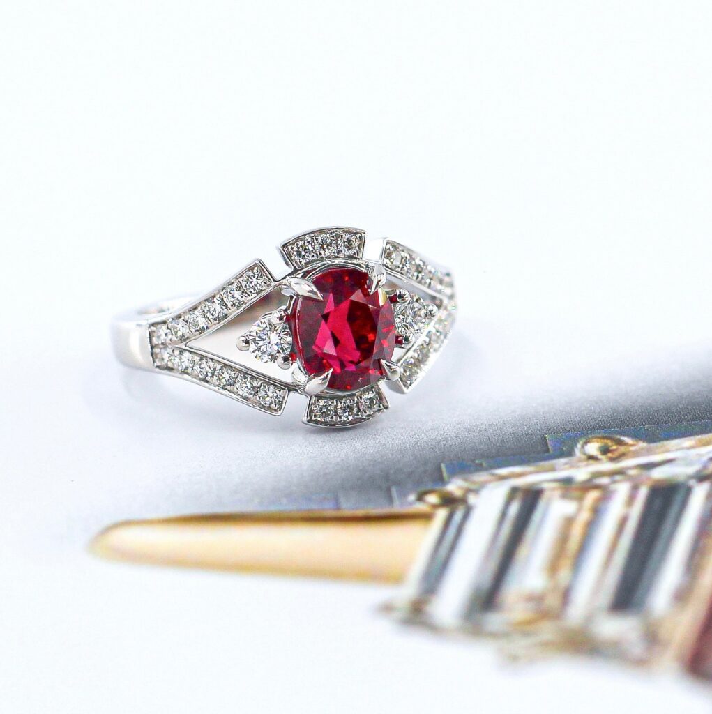 Ruby Side Diamond Ring - RUR10