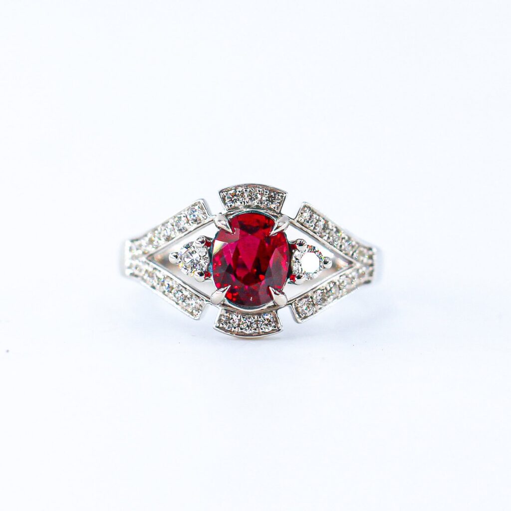 Ruby Side Diamond Ring - RUR10