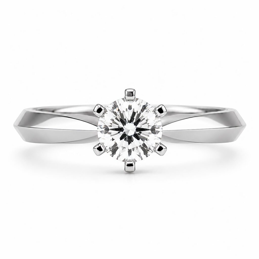 round brilliant cut diamond solitaire engagement rings perth custom design