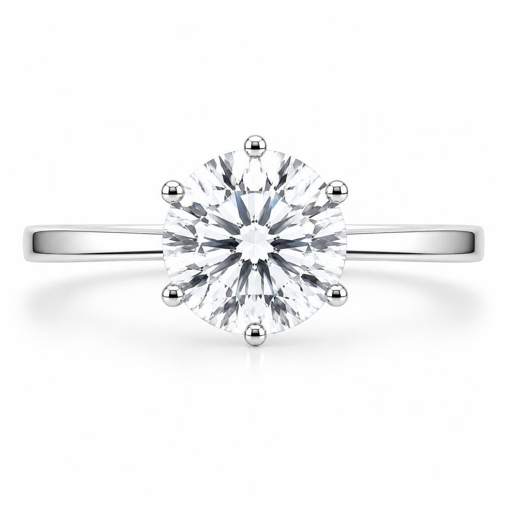 round brilliant cut diamond solitaire engagement rings melbourne australia best price
