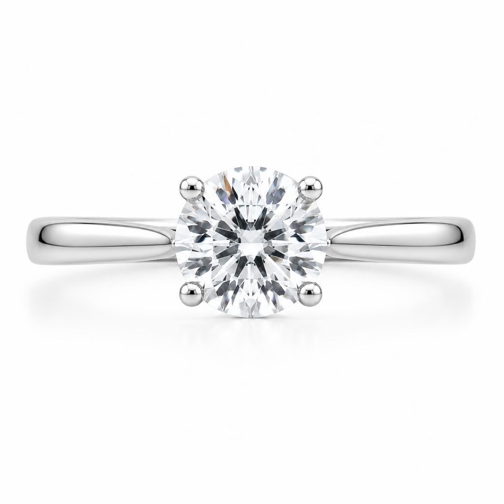 round brilliant cut diamond solitaire rings perth australia custom design