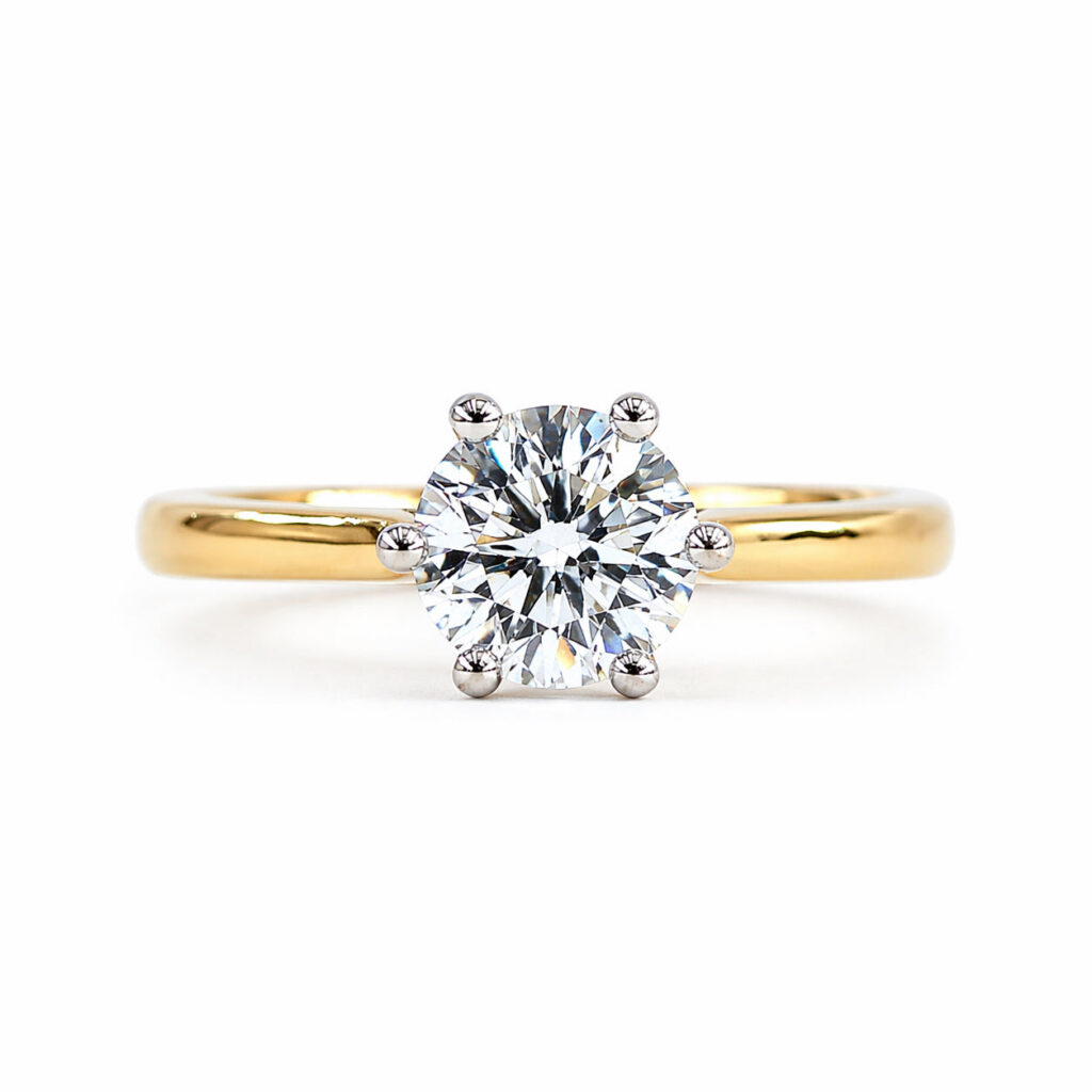Round brilliant cut diamond solitaire engagement rings sydney australia best price